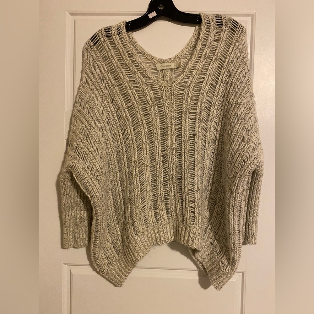 Costa Blanca Cream V-Neck Sweater